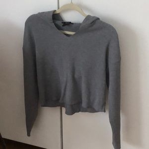 Forever21 cropped sweater with hood